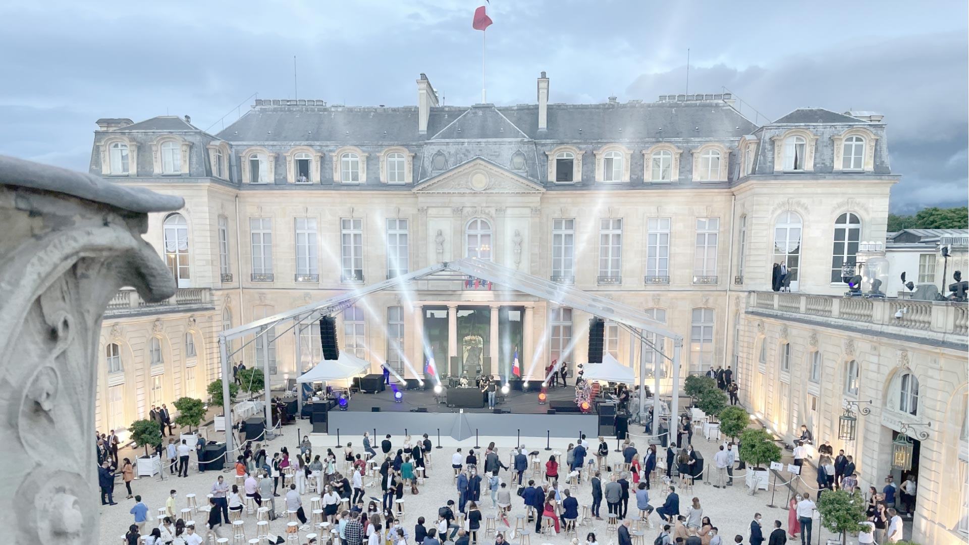 Concert en direct dans la cour d’honneur du palais de l’Élysée
